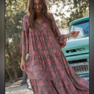 Natural life midi dress boho